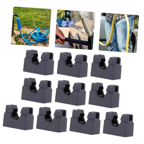 Deep Cradle Hose Holder Kit For Aquarium Tubing 10 Pieces Pipe Brackets Mount showing adjustable holders and tubing application