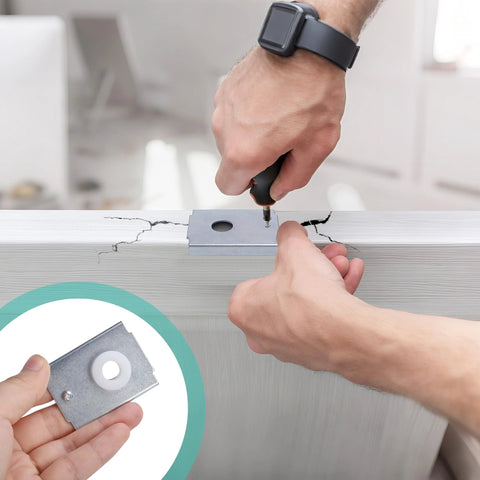 Installation of Four Pack Bifold Door Repair Bracket Kit For One And Three Eighths Inch Doors Stainless Steel Durable Hardware