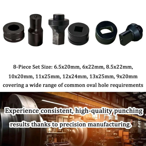 Heavy Duty Square Hole Punch Die Set For Hydraulic Punch Tools Durable Alloy Steel Dies 13 By 13mm Square Punches Compatible