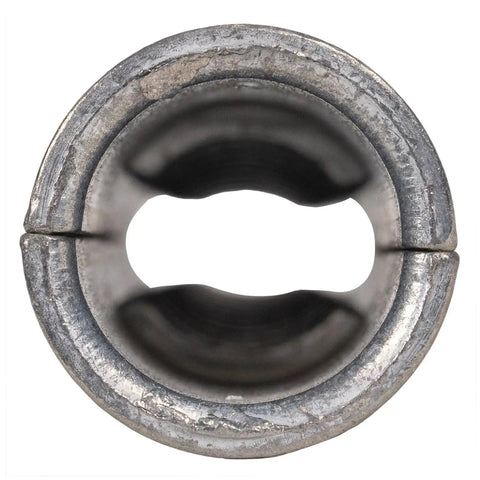 Close-up of Five Eighth Inch Lag Shield Anchor Long Three And One Half Inch Zinc Alloy 10 Pack For Secure Lag Bolts in metal view