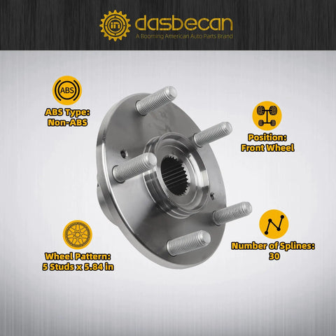 Front Wheel Hub Bearing Assembly For Honda Accord 2008 2012 Crosstour 2010 2015 And Acura TSX 2009 2014 Replaces OE 44600 TA0 A00 SPK006