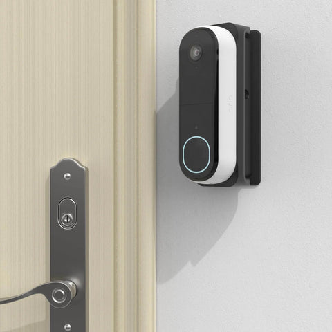Adjustable Doorbell Mount For Arlo Video Doorbell 2K 2nd Gen Wedge Kit With 0 To 45 Degree Tilt Left Or Right Adjustment installed