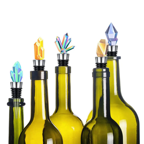 8 Piece Metal Bottle Stopper Kit With Stainless Steel Inserts Reusable Wine Saver For Weddings And Parties Bar Nights