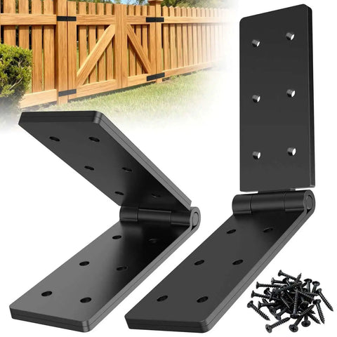270 Degree Folding Hinge Set For Bifold Doors And Cabinets Double Layer Black Iron Build Rugged Heavy Duty Wide Angle Opening