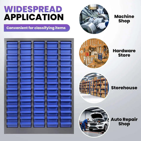 75 Drawer Nut And Bolt Organizer Cabinet With Acrylic Adjustable Shelves for workshop or garage storage in various settings