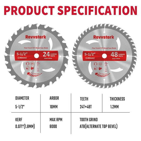 Heavy Duty Five And A Half Inch Circular Saw Blades With Ten Millimeter Arbor For Wood Plastic And Composite Materials