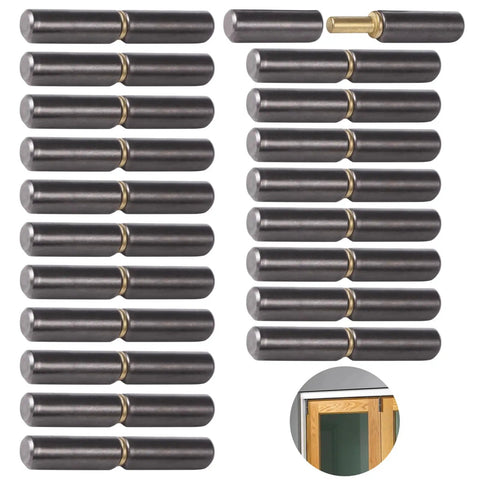 20 Pack Weld On Barrel Hinges 3 Inch For Swing Doors And Gates Heavy Duty Weldable Bullet Door Hinges In Carbon Steel