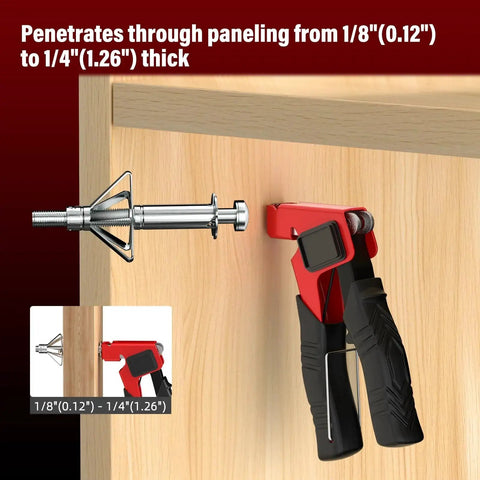 Heavy Duty Molly Bolts For Drywall Kit In Three Sizes 0.12 Inch To 1.28 Inch Metal Hollow Wall Anchors And Screws With Setting Tool