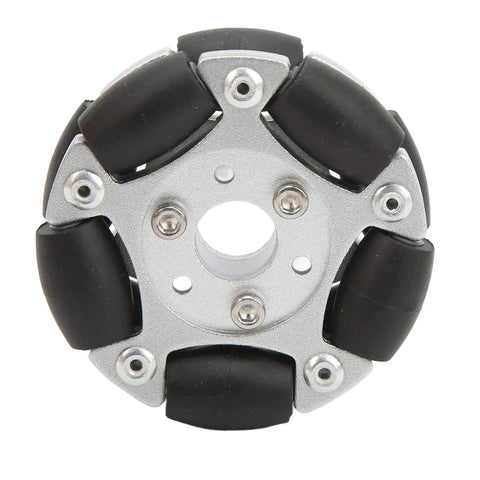 60mm Robot Omni Wheel Aluminium Alloy, 360 Degree Rotation Wheel with 10 Rollers for DIY and Robotics