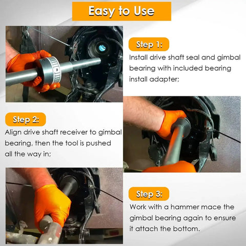 Steps to use Gimbal Bearing Alignment And Install Kit Heavy Duty Engine Alignment Tools Set Fits Mercruiser Alpha 1 installed