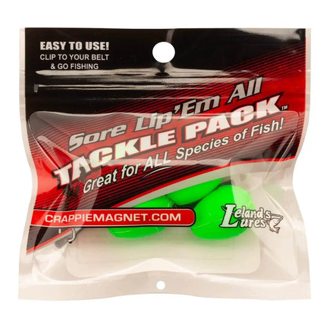 All Species Fishing Tackle Kit With 100 Piece Lure Pack Jigs Hooks Floats And Slab Curly Tails Portable, tackle pack front view