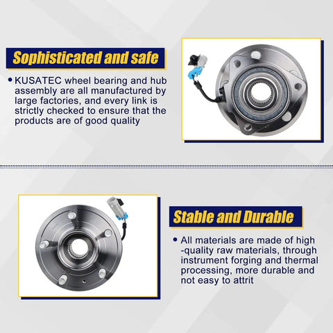 2 Pack Front Wheel Hub Bearing Assembly Compatible With 2007 2009 Chevy Equinox, 5-lug with ABS OE Replacement, product information