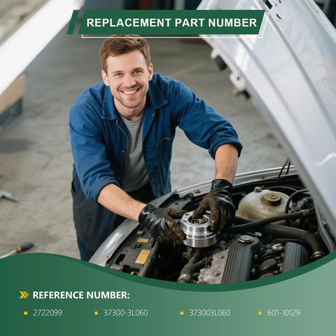 Mechanic installing 13.5V 180A Alternator Replacement For Hyundai Palisade 2020 2021 2022 2023 2024 2025 And Kia Telluride 2020 2021 2022 2023 2024 3.8L With Six Groove Pulley And Clockwise Rotation Brand New High Output Auto Part in engine bay