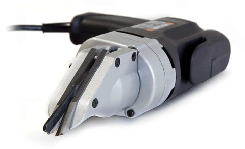 Heavy-Duty Metal Shear With Swivel Head, Variable Speed, cutting edge view, 4-Amp Power, Cuts Up To 18-Gauge Sheet Metal