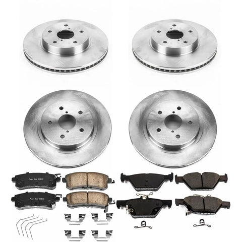 PowerStop front and rear brake kit for Subaru Legacy 2016–2019 with four rotors and ceramic brake pads