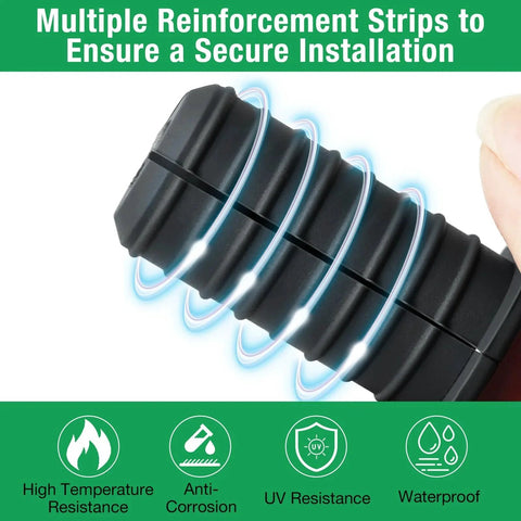 Two Pack Cable Grommet Three Quarters Inch Silicone Anti Slip Wall Hole showing reinforcement strips for durability in installation