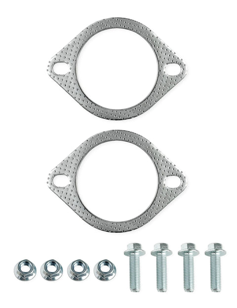 YAMAKATO 3-inch two-bolt high-temp exhaust gasket set, metal, Amazon brand, includes 4 bolts and nuts
