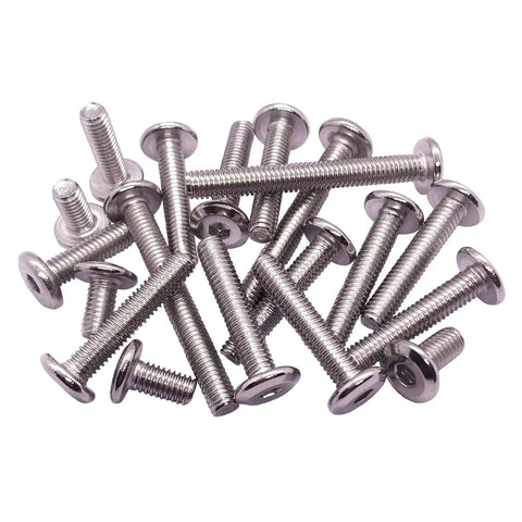 30 Piece M6 30mm Flat Head Hex Socket Cap Screws Bolts In 304 Stainless Steel 18 8 Fully Threaded Hex Drive Fasteners