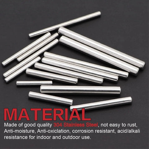 Durable 150Pcs 15 Sizes 304 Stainless Steel Dowel Pin Set With Storage Box For Shelves M3 M4 M5 Cylindrical Peg Pins