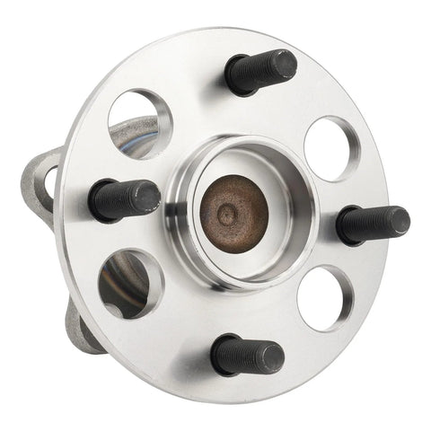 Front view of rear wheel hub bearing assembly with ABS for 2007-2014 Toyota Yaris, 2012-2019 Prius C, 2013 Scion iQ 4 lug