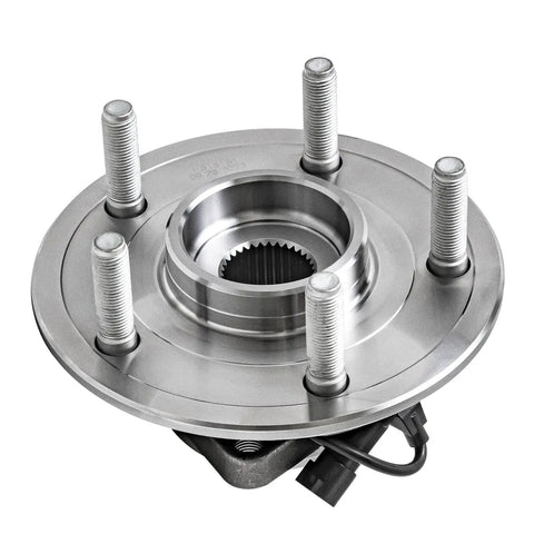2 Front Wheel Bearing Hubs Set For 2012 To 2018 Ram 1500 Front Replacement 5 Lug 3 Bolt Triangular Flange ABS Sensor