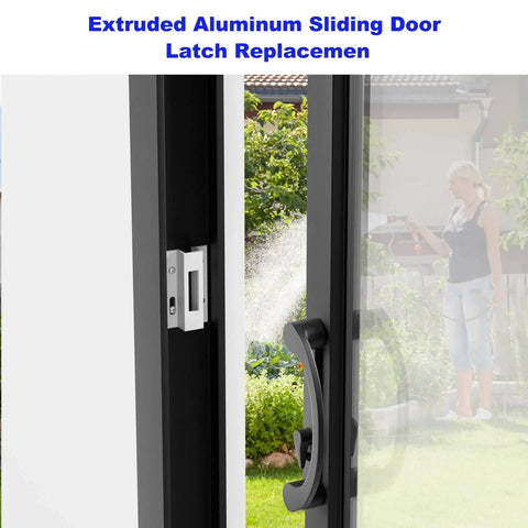 Sliding Door Keeper For Extruded Aluminum Latch Replacement Fits Pella Micron 1200 Series Viking Doors 1 Pack installed view