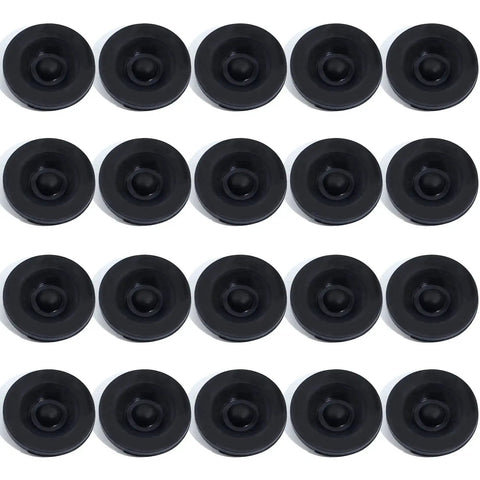 Trailer Hub Cap Rubber Plugs 20 Pack 1.98 Inch Dust Caps For Trailer Axle Bearing Grease Cover visible in a grid.