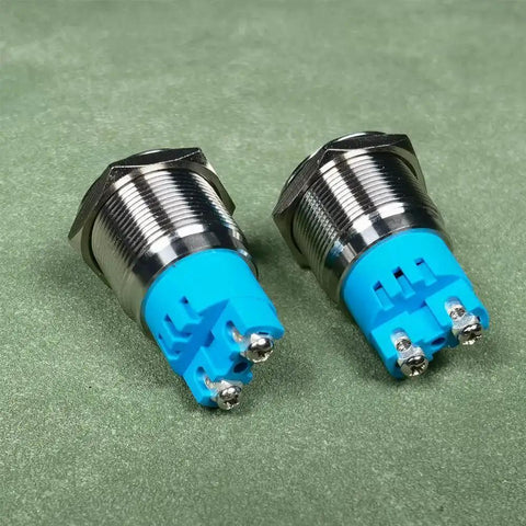 2 Pack DC 12V 22mm IP65 Waterproof Stainless Steel Red LED Indicator Light With 90dB Buzzer And Lamp For Electrical Control Panel DIY Projects