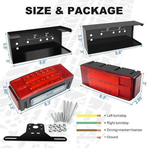 All In One Boat Trailer Light Box Kit With Submersible LED Lights For Jet Ski Pontoon And Marine Karavan IP68 Waterproof