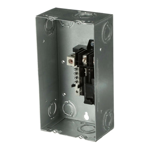 Single Unit 70A Main Lug Indoor Load Center 2 Space 4 Circuit Surface Mount Panel with Tin-Plated Copper Bus