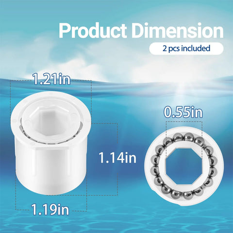 PVX976PK2 wheel bearing kit for Hayward AquaNaut pool cleaners, white plastic housing with bearing ring, 2-pack