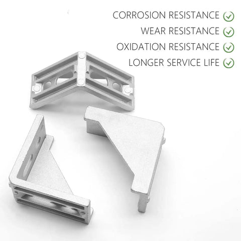 Six Pack 4040 Inside Corner Brackets Gusset For Aluminum Extrusion Silver L Shaped Connectors With 8mm Slot Durable