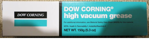 Dow Corning high vacuum grease tube, 5.3 oz (150 g), turquoise box.