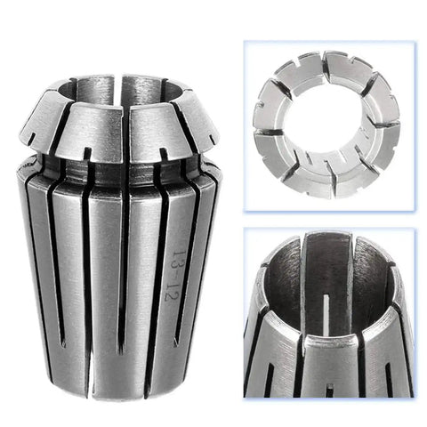 ER20 spring collet for Half Inch Shank ER20 Router Collet Extension Rod, close-up view, alloy steel material for woodworking and CNC projects