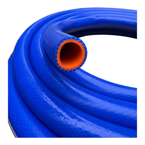 5/8 in silicone heater hose, blue exterior with orange inner lining, 25 ft roll, Amazon brand automotive part