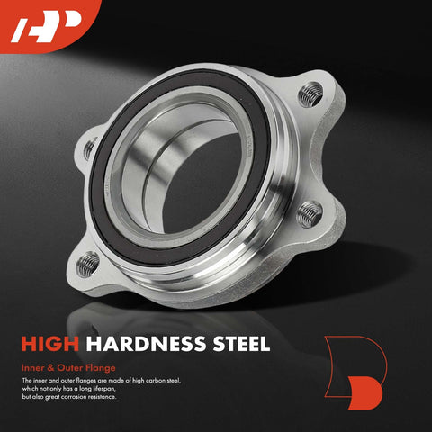 2x Wheel Bearing and Hub Assembly for Audi A4 A5 A6 Q5 S4 S5 S6 S7 A8 Quattro and Allroad 2008-2018, high hardness steel