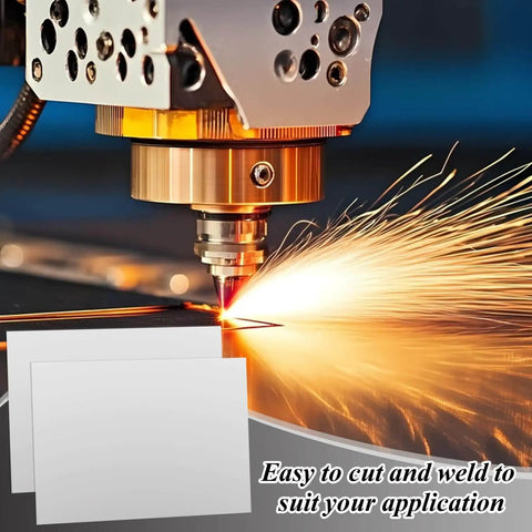 Laser cutting machine working on 4 Pack 14 Gauge 9x12 Inch Stainless Steel Sheets 304 Cold Rolled 0.078 Inch Thick 2mm Plates