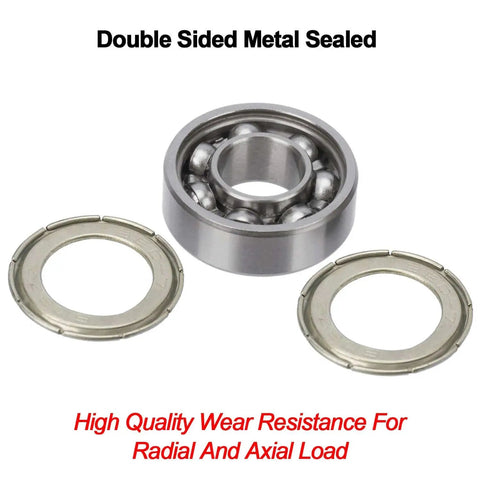 20-Pack 608 ZZ Sealed 8mm x 22mm x 7mm Double Iron Shield Deep Groove Steel Miniature Ball Bearing with metal seals shown