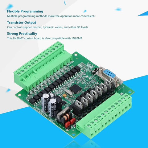 DC 12V Programmable Logic Controller With 2N20MT Industrial Control Board Module And Shell High Speed Pulse Output