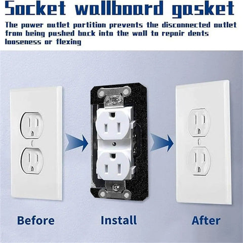 Outlet Spacers and Wall Plate Shims 20 Piece Iron Set for Fixing Wobbly Receptacles in Home and Office Black Finish Easy Install