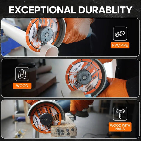 Four And A Half Inch Carbide Cut Off Wheel For Angle Grinder 2 Pack Durable Cutting Disc cutting PVC, wood, and nails
