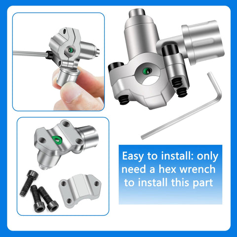 Swakuta BPV-31 compatible bullet piercing valve kit, 1/4, 5/16, 3/8 in, 10-pack, silver metal with screws and hex wrench