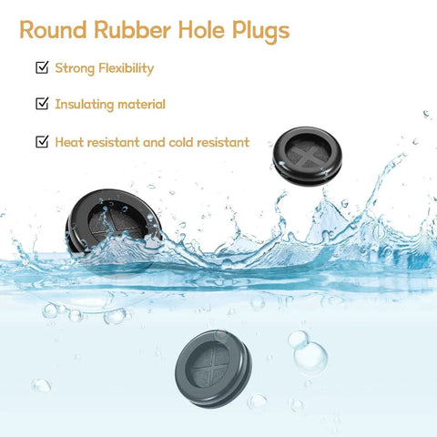 44 Piece Rubber Grommet Kit For Wiring And Firewall Applications showing insulating and heat-resistant rubber grommets against water.