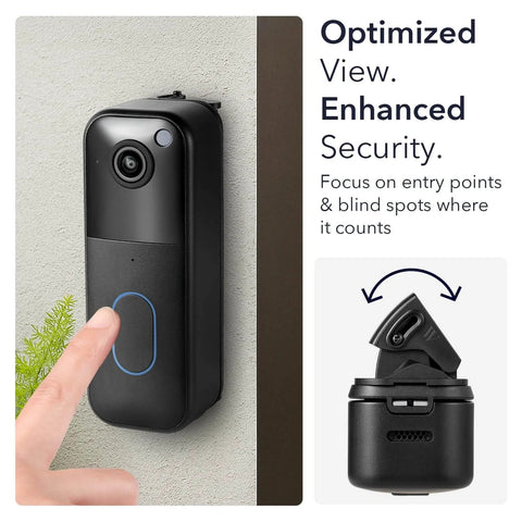 Horizontal Adjustable Angle Mount And Wall Plate For Blink Video Doorbell 1st Gen And 2nd Gen 35 To 55 Degrees Wedge Mount