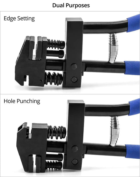 5mm Hand Joggle Panel Flanging Tool With Hole Punch for sheet metal repair, edge setting and hole punching, cast iron alloy
