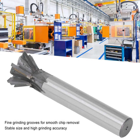 60 Degree Dovetail Cutter With 6 Flutes Carbide End Mill, Straight Shank, 30mm And 1.2in Slotting Milling Cutter in workshop