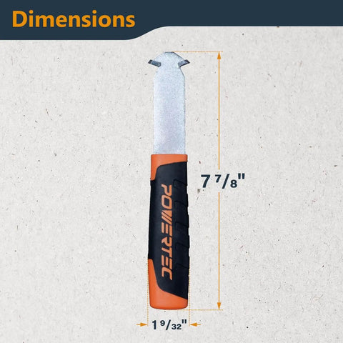 Heavy-Duty Backer Board Scoring Knife with Dual Tungsten Carbide Blades, 7 7/8 inch, ergonomic non-slip grip