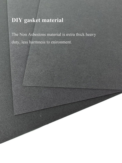 YAMAKATO gasket paper sheets by Amazon, 3 pcs, dark gray, 0.8/1.0/1.2 mm, high-temp oil-resistant for small engines