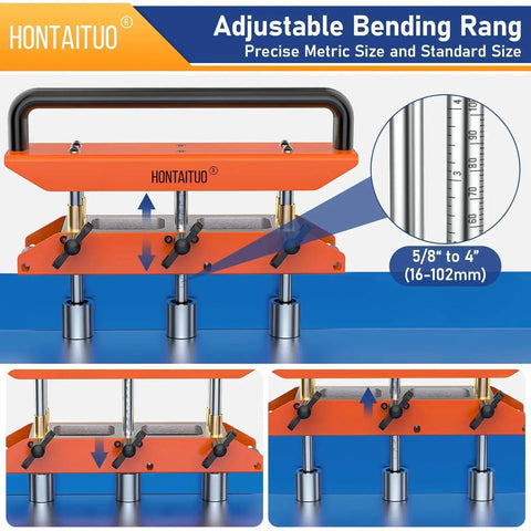 Three Station Edge Roller Bender For Metal Roofing And Sheet Metal Projects With 0 To 90 Degree Bends Adjustable Bending Height