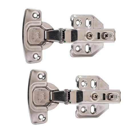 Rebound Soft Closing Cabinet Hinge, 3 Way Adjustable Frameless, Includes Installation Screws, Fits 16 to 22mm Thick, Stainless Steel